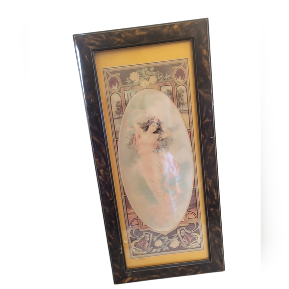 Vintage Victorian Wall Hanging Print The Four Seasons Summer Spring Picture - Picture 1 of 2